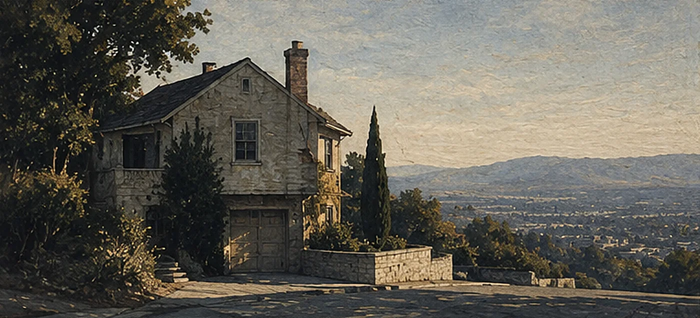 A quiet painted view of Woodland Hills